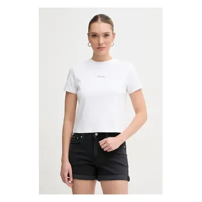 Bavlněné tričko Calvin Klein Jeans bílá barva, J20J225524