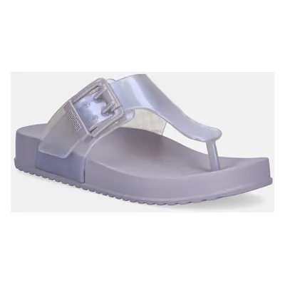 Žabky Melissa MELISSA COZY FLIP FLOP AD dámské, fialová barva, na plochém podpatku, M 35933.BC91