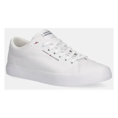 Tenisky Tommy Hilfiger TH HI VULC LOW CORE CANVAS bílá barva, FM0FM05396