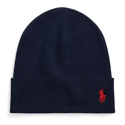 Bavlněná čepice Polo Ralph Lauren tmavomodrá barva, 449959339