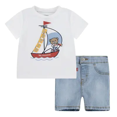 Kojenecká sada Levi's LEVI 3D SAILING DENIM SET bílá barva, 6EM326