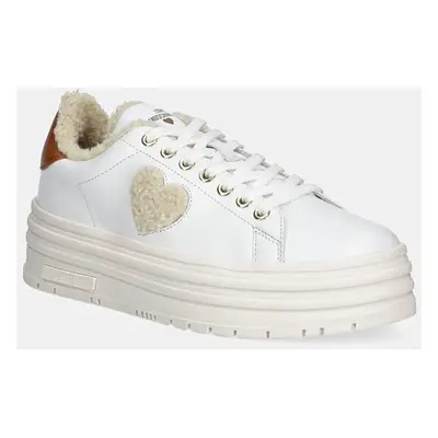 Sneakers boty Love Moschino bílá barva, JA15366G0LIAR10A