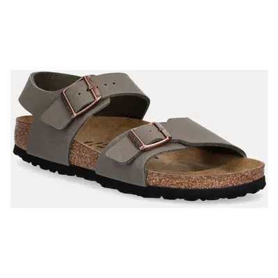 Dětské sandály Birkenstock New York Kids zelená barva, 1029747