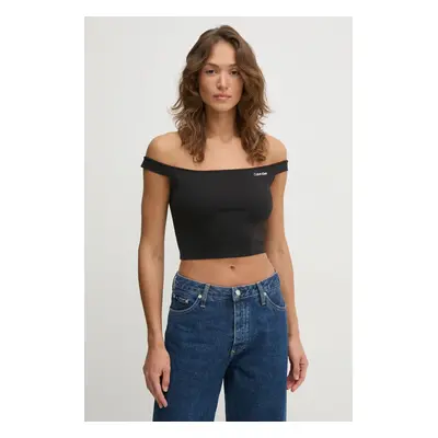 Top Calvin Klein Jeans černá barva, J20J225542