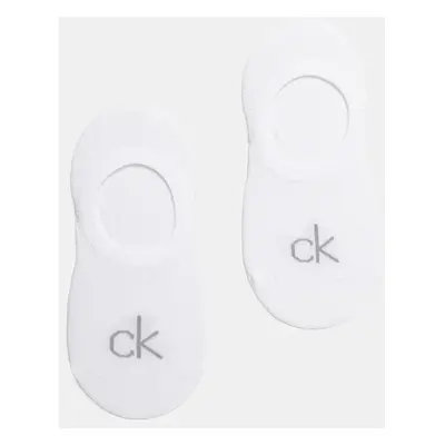 Ponožky Calvin Klein 2-pack dámské, bílá barva, 701228801