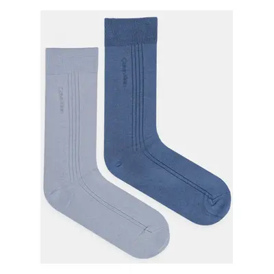 Ponožky Calvin Klein 2-pack pánské, modrá barva, 701232089