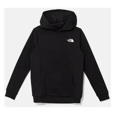 Dětská mikina The North Face TEEN SIMPLE DOME HOODIE černá barva, s kapucí, hladká, NF0A8AXVJK31