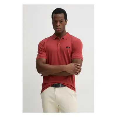 Polo tričko Calvin Klein oranžová barva, K10K111196