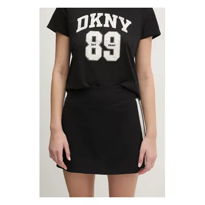 Sukně Dkny černá barva, mini, pouzdrová, DP5K1004