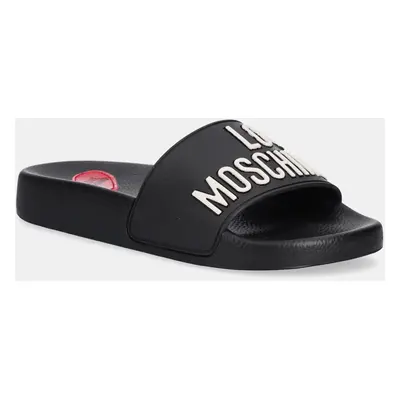 Pantofle Love Moschino dámské, černá barva, JA28052G1MI14000