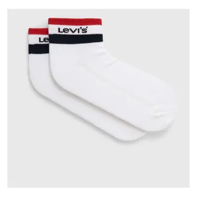 Ponožky Levi's 2-pack bílá barva