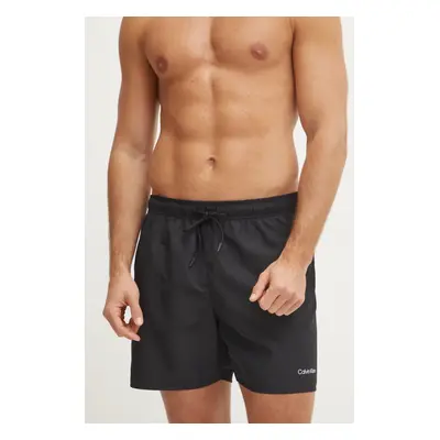 Plavkové šortky Calvin Klein 2-pack černá barva, KM0KM01165