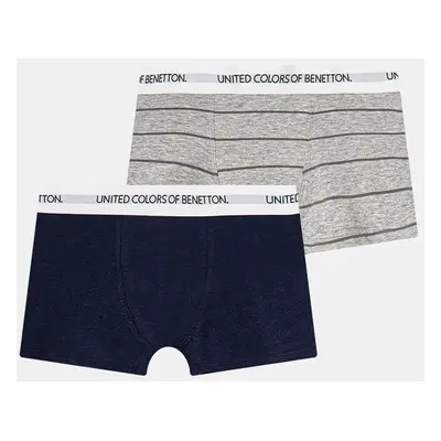 Dětské boxerky United Colors of Benetton 2-pack tmavomodrá barva, 3PRJ0X01D