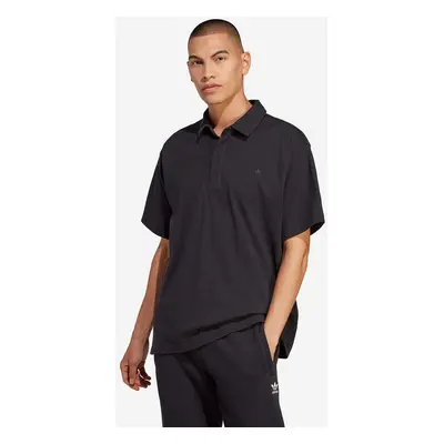 Bavlněné polo tričko adidas Originals Essentials černá barva, HR8677-black