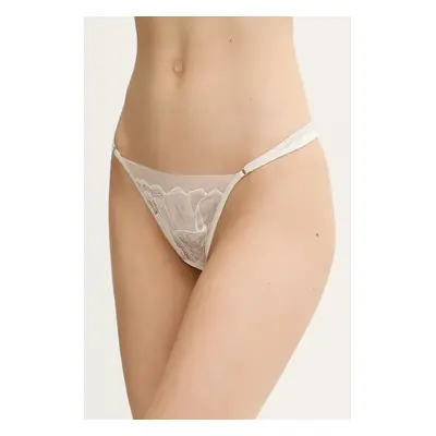 Tanga Calvin Klein Underwear šedá barva, LV00QF8031