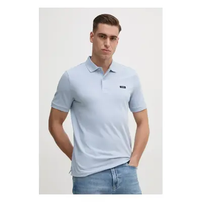 Polo tričko Calvin Klein modrá barva, K10K111196