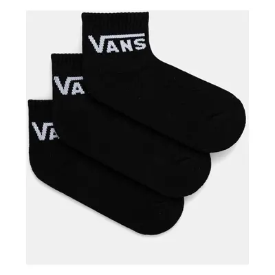 Dětské ponožky Vans CLASSIC HALF CREW 3-pack černá barva, VN000J5BBLK1