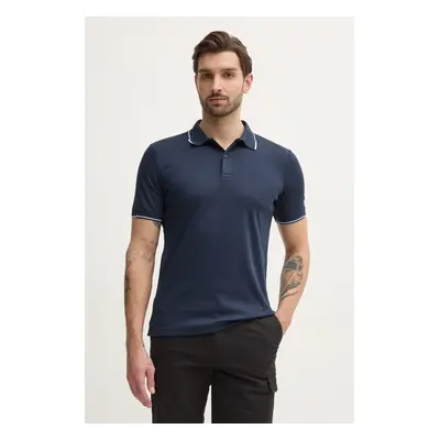 Bavlněné polo tričko Calvin Klein tmavomodrá barva, K10K114130