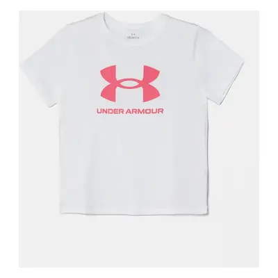 Dětské tričko Under Armour BIG LOGO SS bílá barva, 1389756