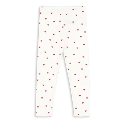 Dětské bavlněné legíny Konges Sløjd MINNIE PANTS GOTS bílá barva, KS103363