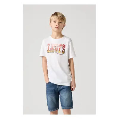 Dětské tričko Levi's OFF ROAD TEE bílá barva, s potiskem, 9EM789