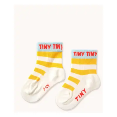 Dětské ponožky Tinycottons STRIPES SHORT HEIGHT SOCKS žlutá barva, SS25-458