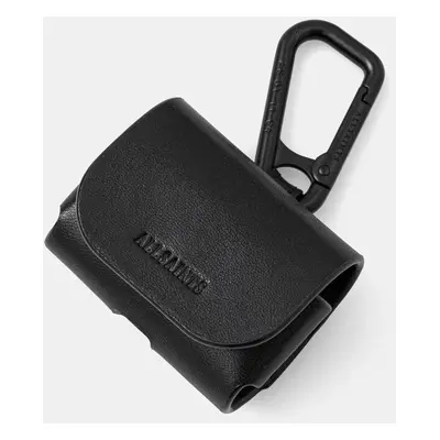 Kožené pouzdro na airpod AllSaints AIRPOD CASE černá barva, M079XB