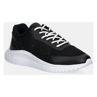 Sneakers boty Calvin Klein Jeans EVA RUNNER LOW MESH MIX černá barva, YM0YM01185