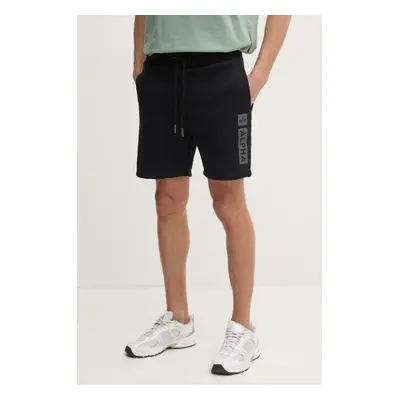 Kraťasy Alpha Industries Alpha PP Short pánské, černá barva, 146365