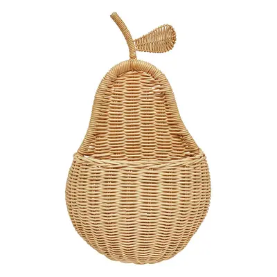 Nástěnný úložný koš OYOY Wall Basket Pear béžová barva