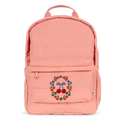 Dětský batoh Konges Sløjd JUNO QUILTED BACKPACK růžová barva, malý, s aplikací, KS102761