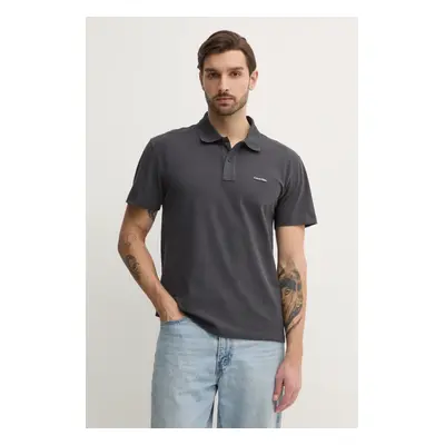 Polo tričko Calvin Klein Jeans šedá barva, J30J327534