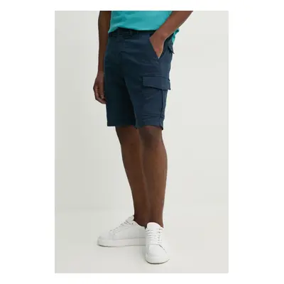 Kraťasy Pepe Jeans SEASONAL CARGO SHORT pánské, tmavomodrá barva, PM801179