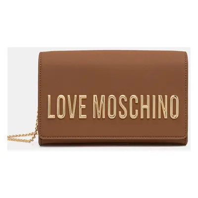 Kabelka Love Moschino hnědá barva, JC4103PP1