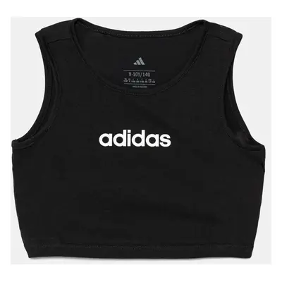 Dětský bavlněný top adidas černá barva, JC9732