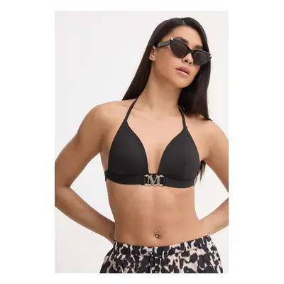 Plavková podprsenka Max Mara Beachwear černá barva, mírně vyztužený košík, 2416821109600