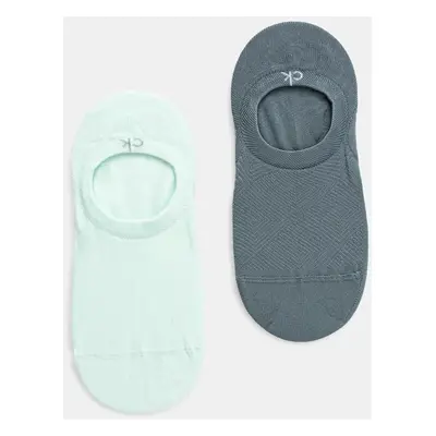 Ponožky Calvin Klein 2-pack dámské, zelená barva, 701232644