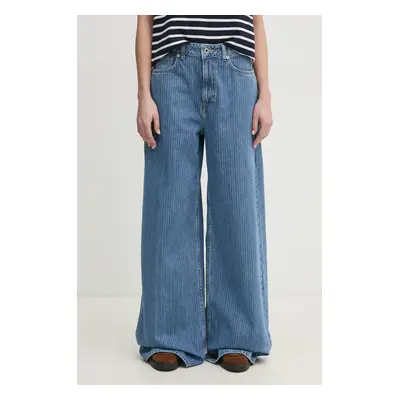 Džíny Pepe Jeans WIDE LEG JEANS UHW JAIMY dámské, modrá barva, PL204740ID1