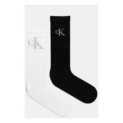 Ponožky Calvin Klein Jeans 2-pack pánské, bílá barva, 701231387