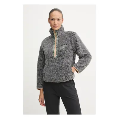 Mikina Billabong Horizon Mock Neck dámská, šedá barva, s aplikací, ABJFT00453