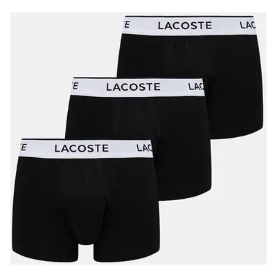 Boxerky Lacoste 3-pack pánské, šedá barva, 5H2392