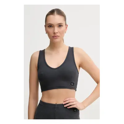 Top Calvin Klein Jeans šedá barva, J20J225246