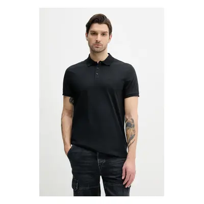 Polo tričko Calvin Klein Jeans černá barva, LV040HM281