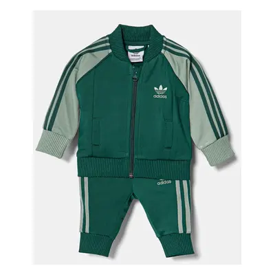 Dětská tepláková souprava adidas Originals zelená barva, JC6496