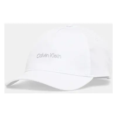 Bavlněná baseballová čepice Calvin Klein bílá barva, K60K610525