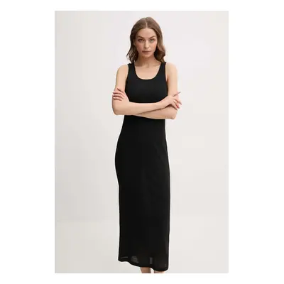 Šaty Calvin Klein černá barva, midi, KW0KW02821