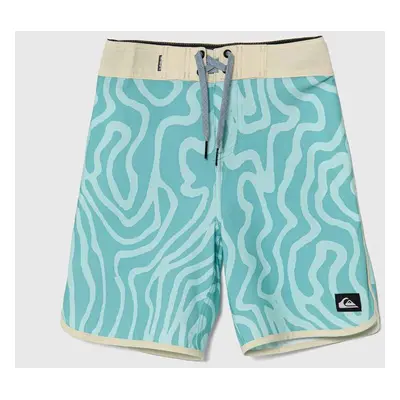 Dětské plavkové šortky Quiksilver SURFSILK tyrkysová barva