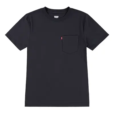 Dětské bavlněné tričko Levi's SUNSET POCKET TEE černá barva, 9EM359