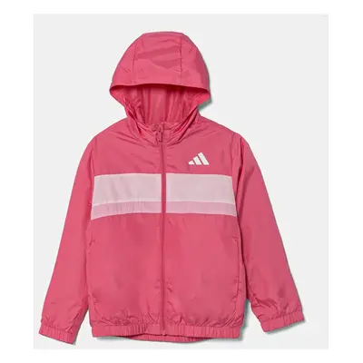 Dětská bunda adidas růžová barva, JD0025