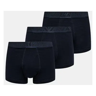 Boxerky Emporio Armani Underwear 3-pack tmavomodrá barva, EM000259 AF10780